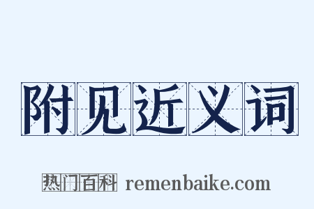 附见近义词是什么意思的图片